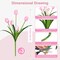 18.9" Large Real Touch Pink Tulips – 15-Piece Faux Flower Bouquet for Weddings, Valentine’s Day & Elegant Home Decor